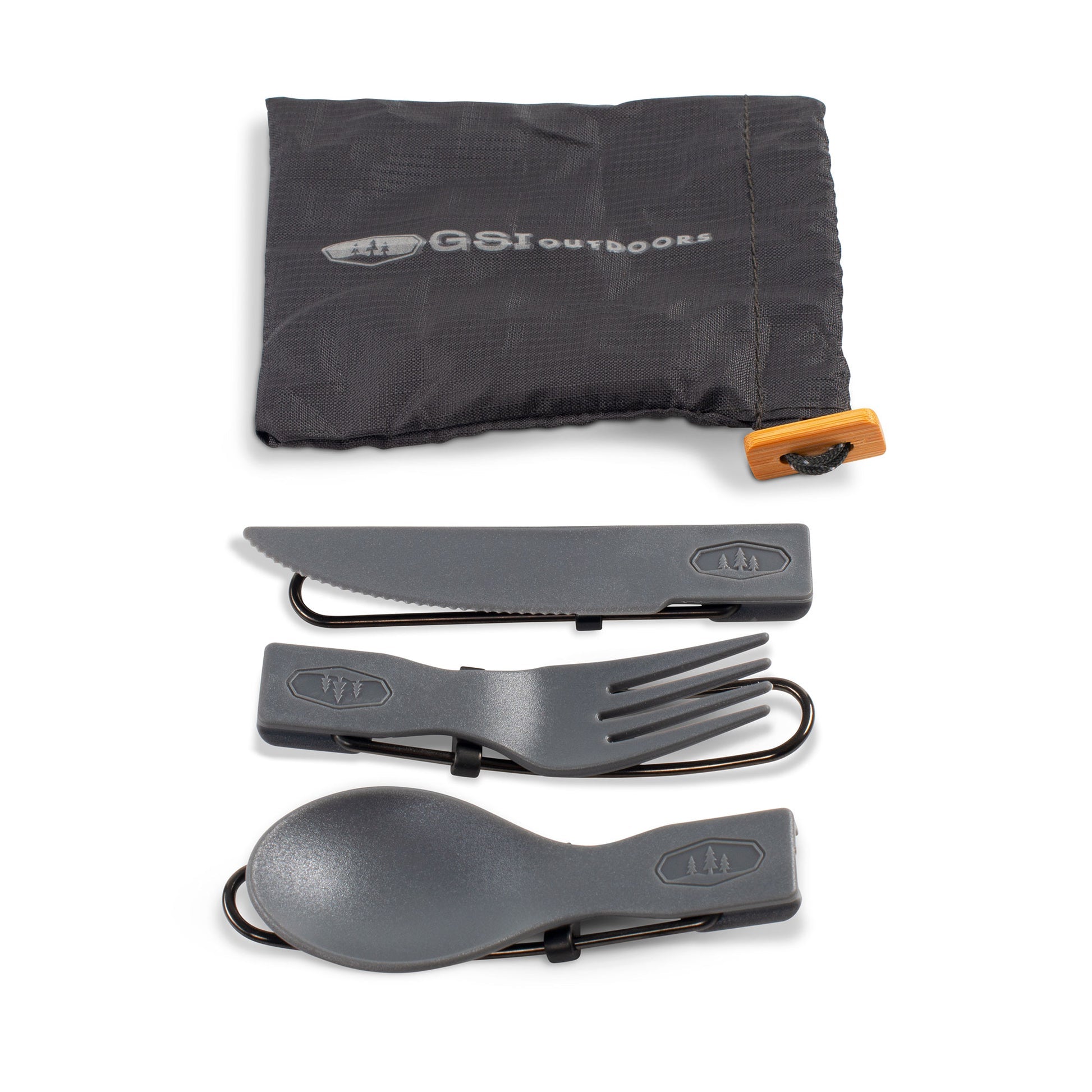 Zestaw sztućców GSI OUTDOORS Tekk Trio Folding Cutlery Set