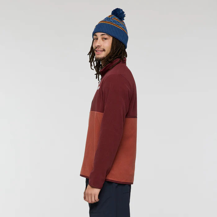 Polar Męski Amado Fleece Pullover, Mulberry and Nutmeg