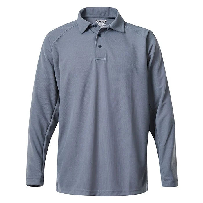 Vertx, Męska koszulka polo HeatShield (F.K.A. Coldblack®) Longsleeve, szary