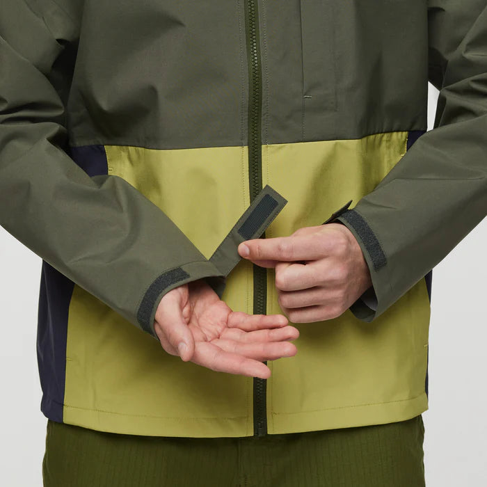 Kurtka Męska Przeciwdeszczowa Cielo Rain Jacket, Fatigue and Lemongrass