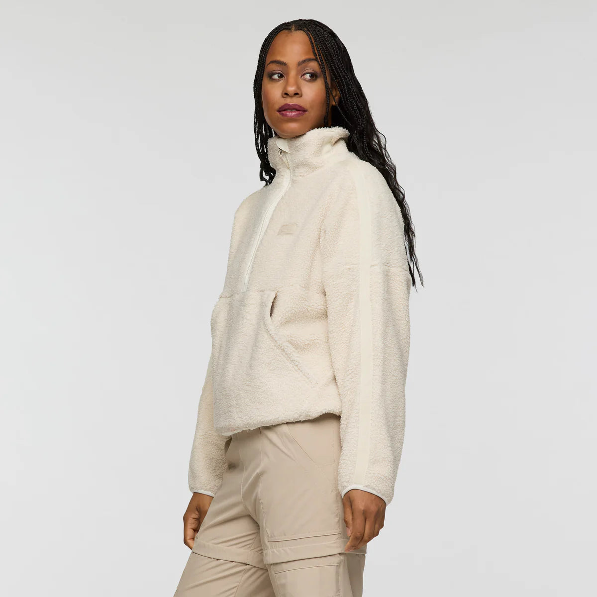 Polar Damski Bacano Fleece Pullover, Cream and Bone