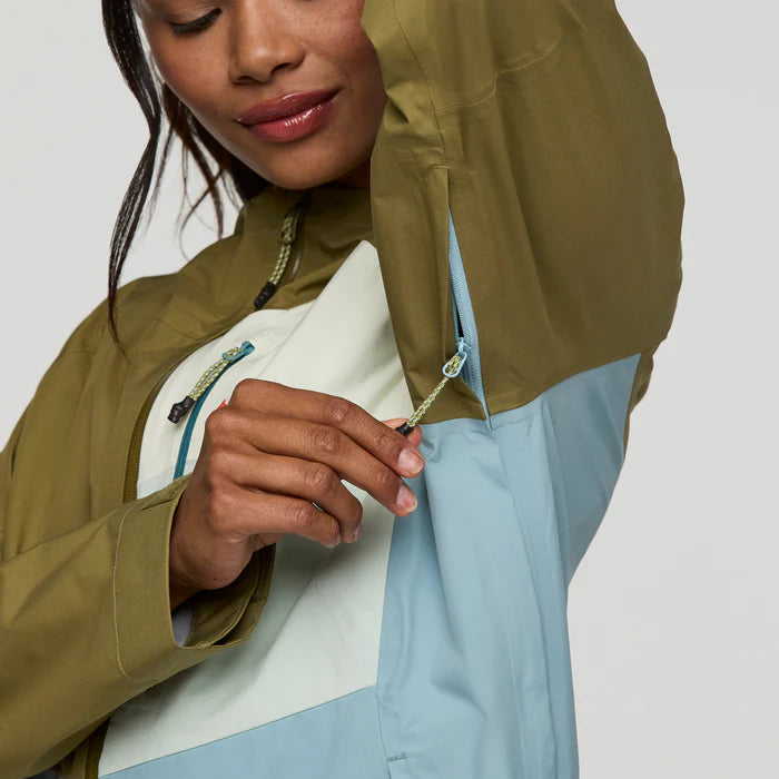 Kurtka Damska Impermeo 3L Hooded Shell Jacket, Moss And Sea Spray