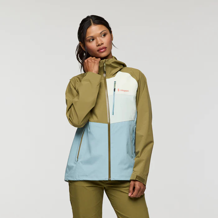 Kurtka Damska Impermeo 3L Hooded Shell Jacket, Moss And Sea Spray