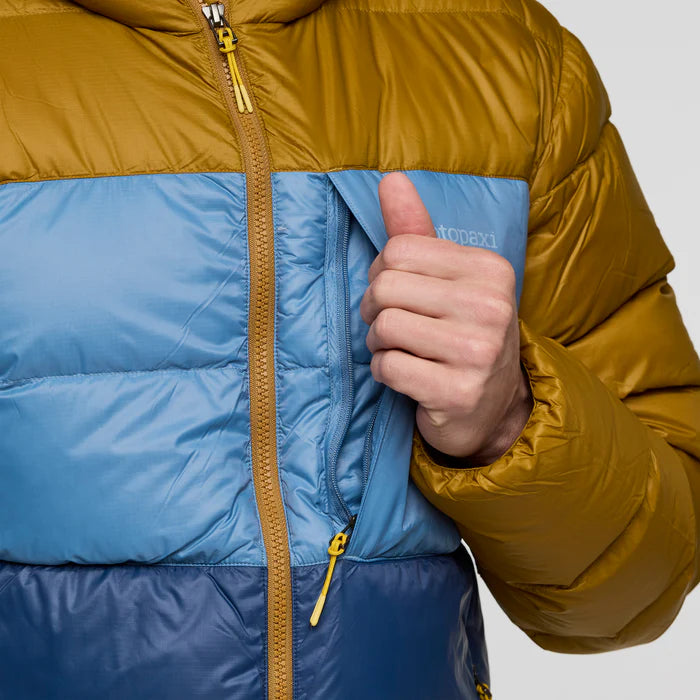 Kurtka Męska Fuego Max Down Hooded Jacket, Bronze and Deep Sea