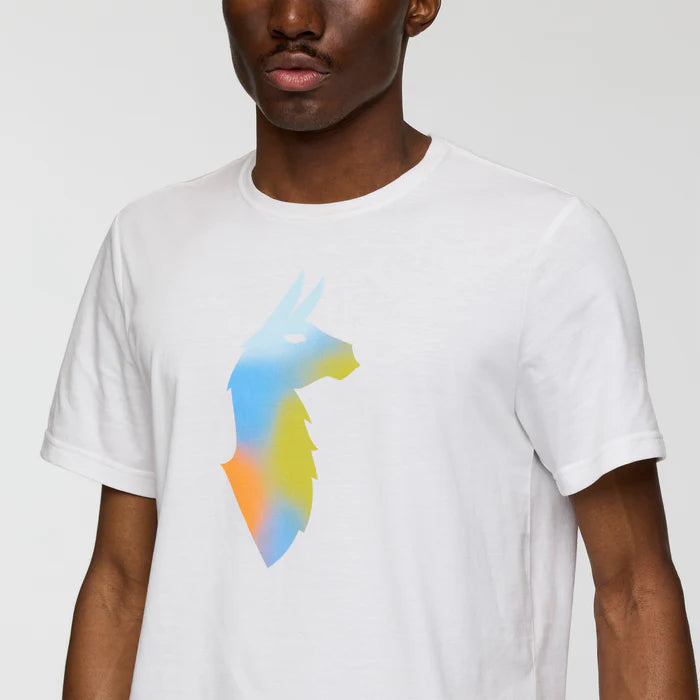 T-shirt Męski Bitmap Llama, White