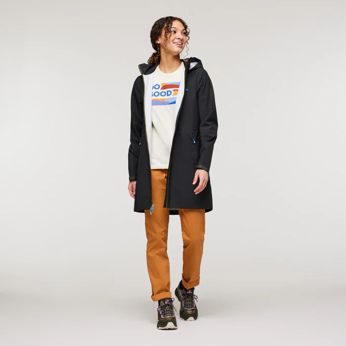 Kurtka Damska Przeciwdeszczowa Cielo Rain Trench, All Black
