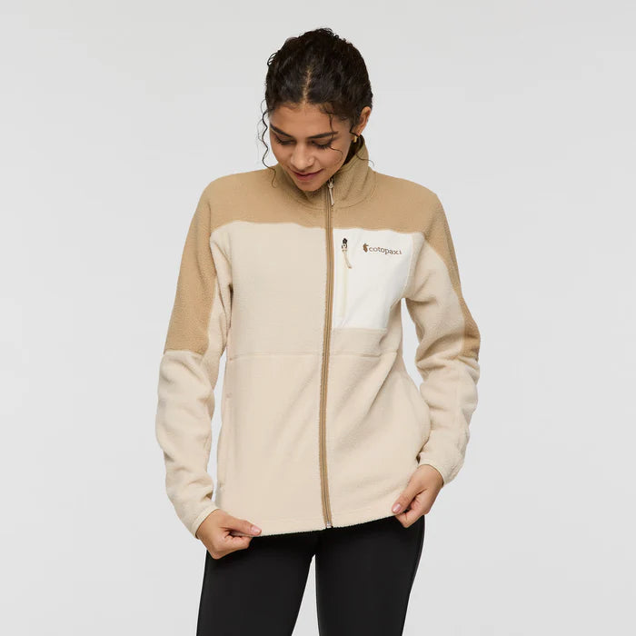 Polar Damski Abrazo Fleece Full-Zip Jacket,  Khaki and Cream