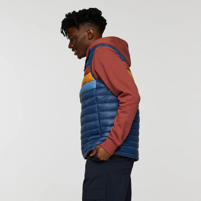 Kamizelka męska Puchowa Fuego Down Vest, Deep Sea Stripes