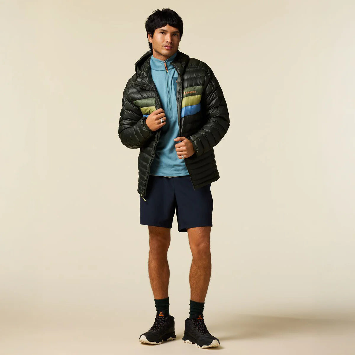 Kurtka Męska Fuego Down Hooded Jacket, Woods Stripes