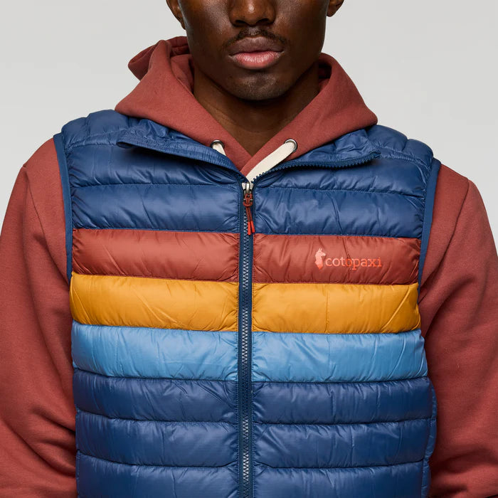 Kamizelka męska Puchowa Fuego Down Vest, Deep Sea Stripes