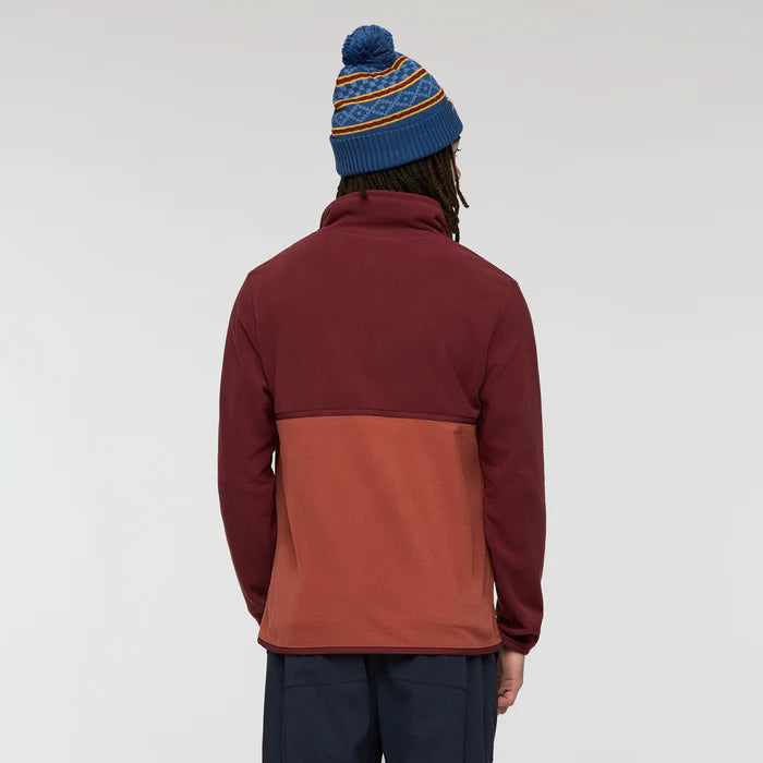 Polar Męski Amado Fleece Pullover, Mulberry and Nutmeg