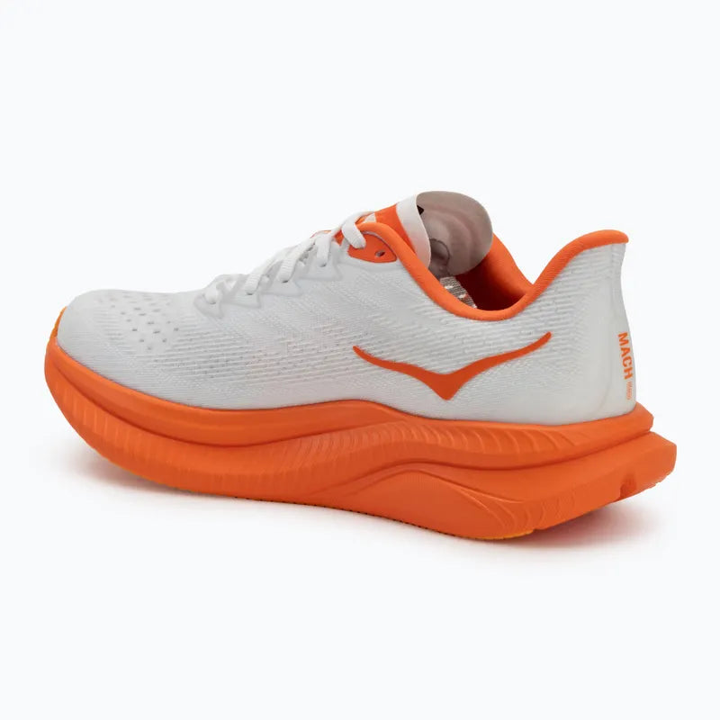 Hoka, Buty Męskie do biegania Mach 6 , biało - pomarańczowe