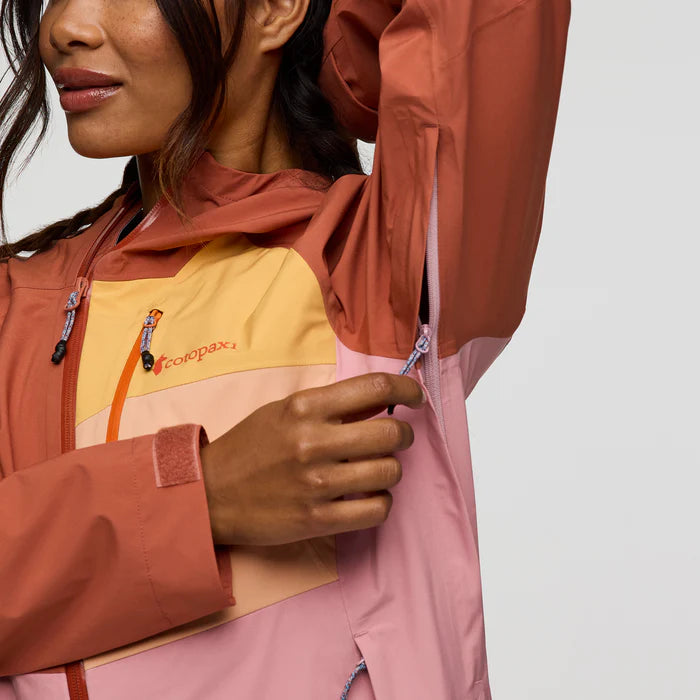 Kurtka Damska Impermeo 3L Hooded Shell Jacket, Faded Brick And Rose