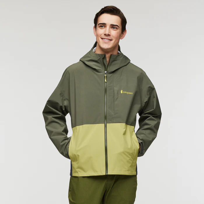 Kurtka Męska Przeciwdeszczowa Cielo Rain Jacket, Fatigue and Lemongrass