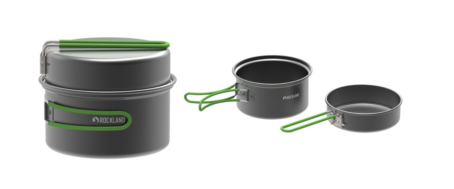 Rockland Zestaw naczyń Travel DUO Anodized, czarny