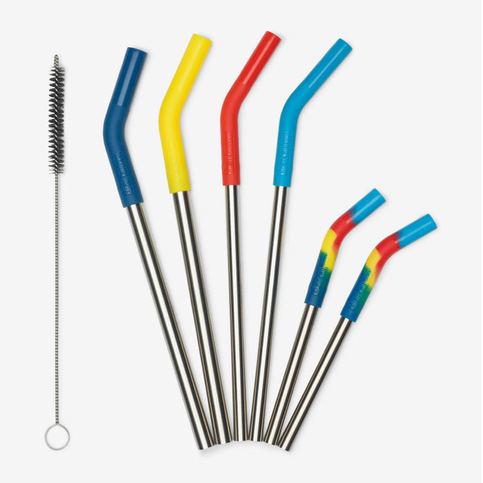 Zestaw rurek do butelek Klean Kanteen Straw 6Pack Combo, Multi Colored