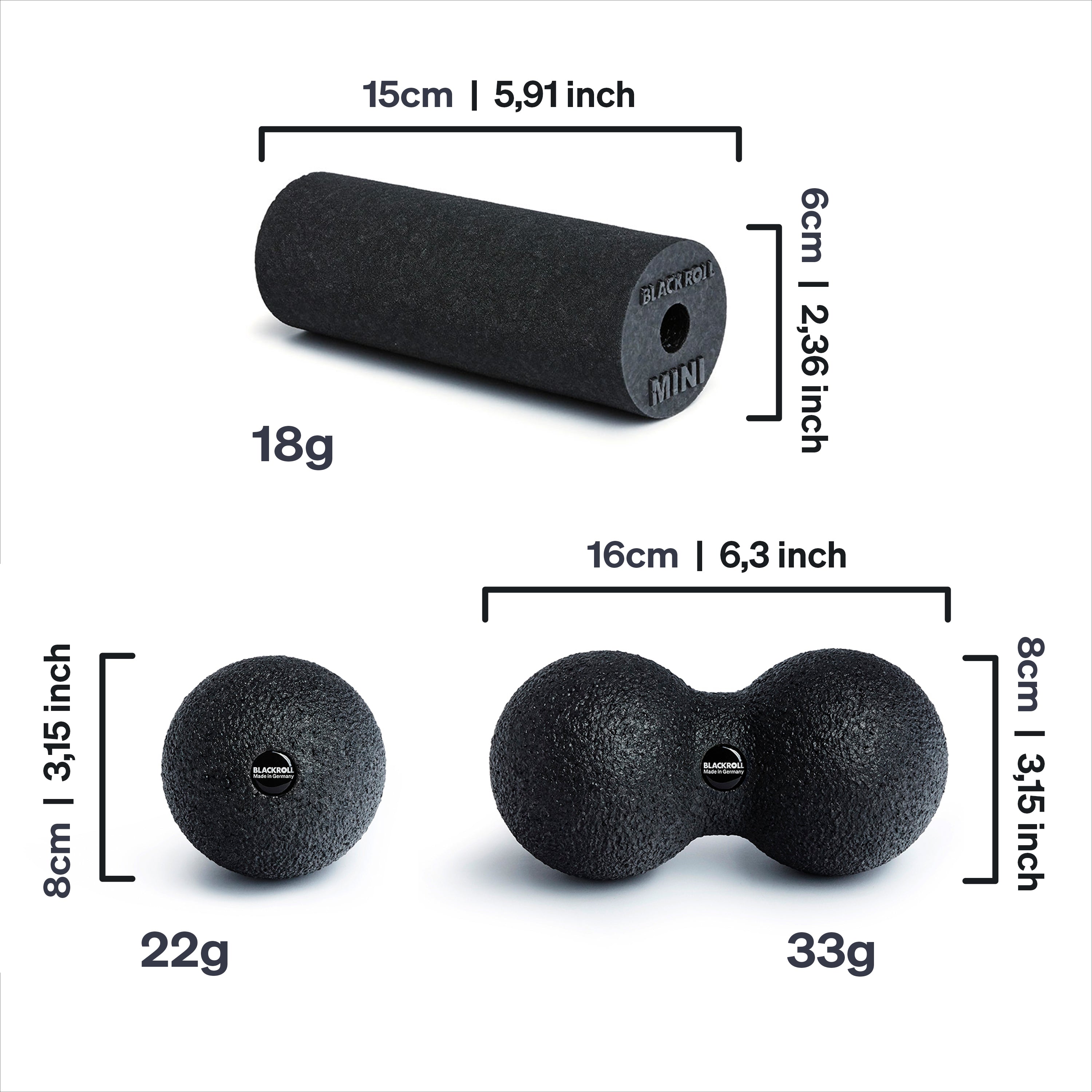 BLACKROLL Zestaw do masażu Blackbox Mini