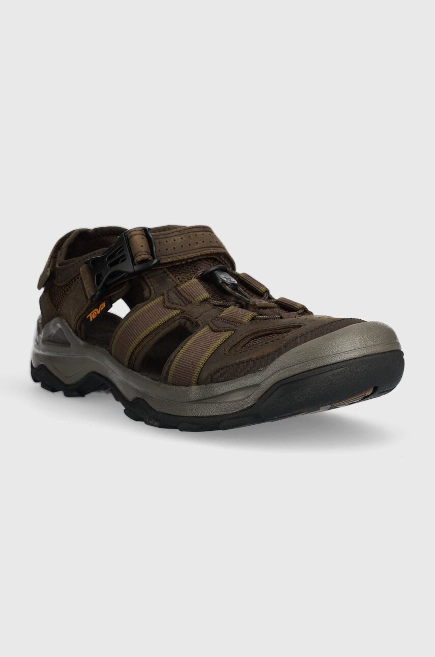 Teva, Męskie Sandały Omnium 2 Leather, brązowe