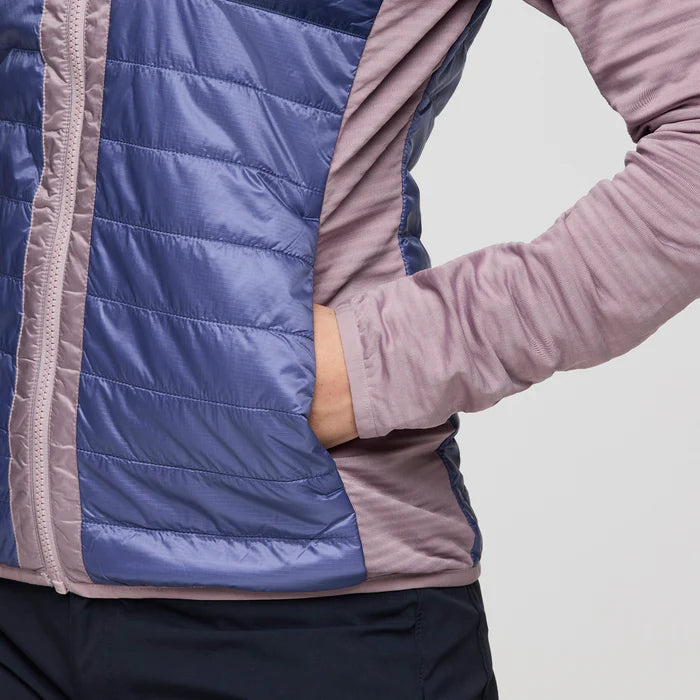 Bluza Damska Capa Hybrid Insulated Hooded Jacket, Quartz and Blue Smoke
