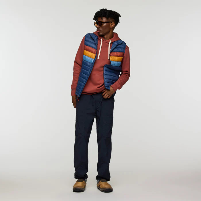 Kamizelka męska Puchowa Fuego Down Vest, Deep Sea Stripes