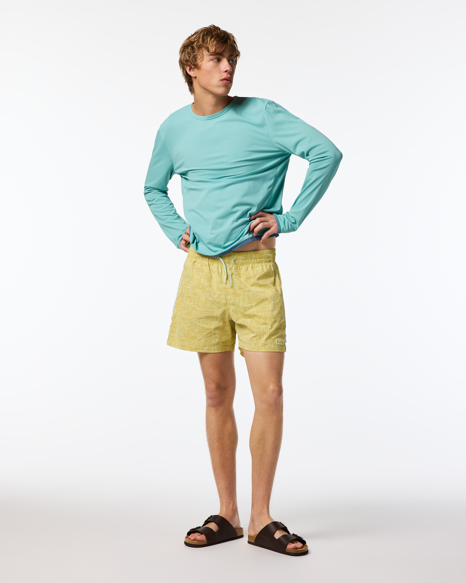 Szorty Męskie Brinco 5" Short - Print, Zen Garden Honeydew