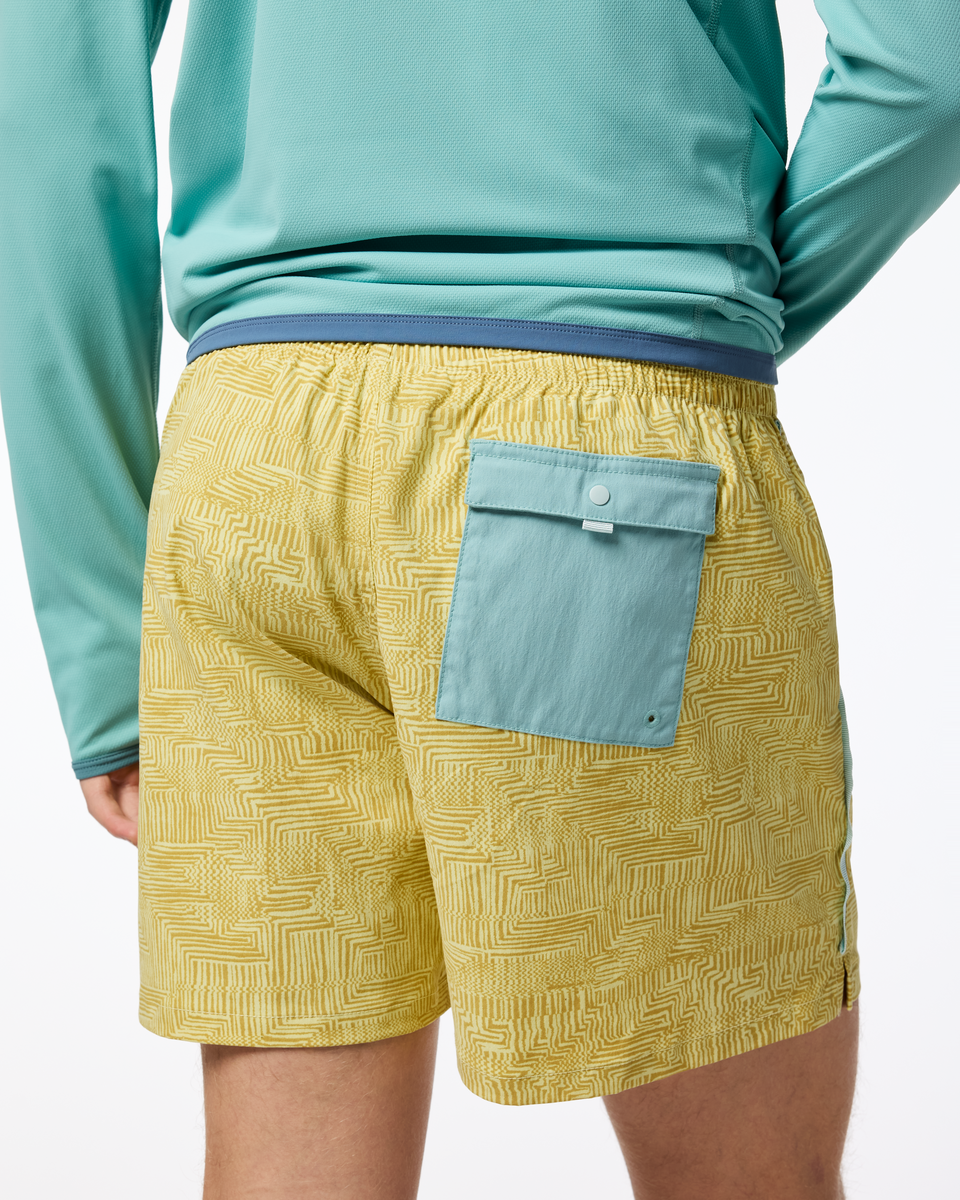 Szorty Męskie Brinco 5" Short - Print, Zen Garden Honeydew
