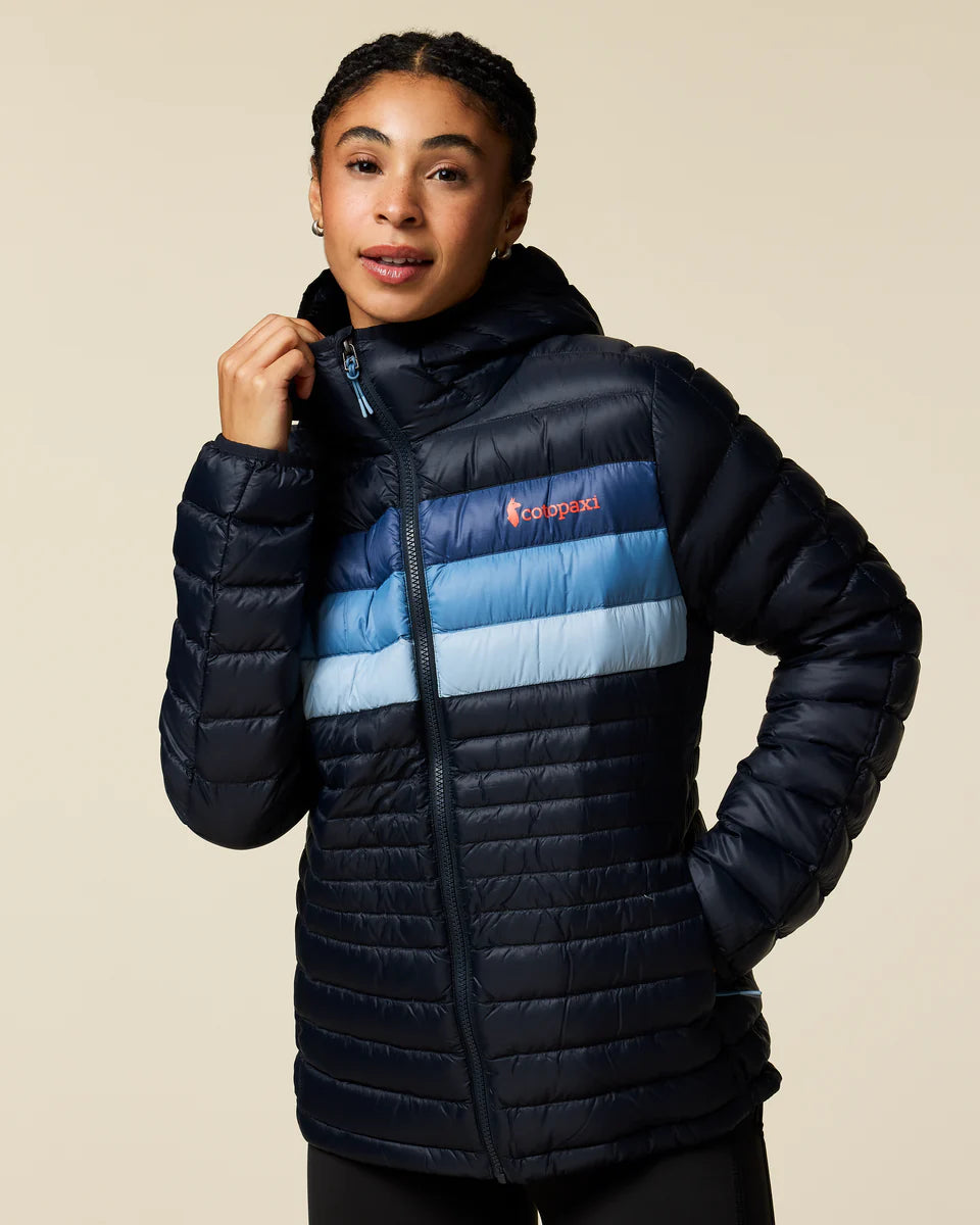 Kurtka Damska Fuego Down Hooded Jacket, Carbon Stripes