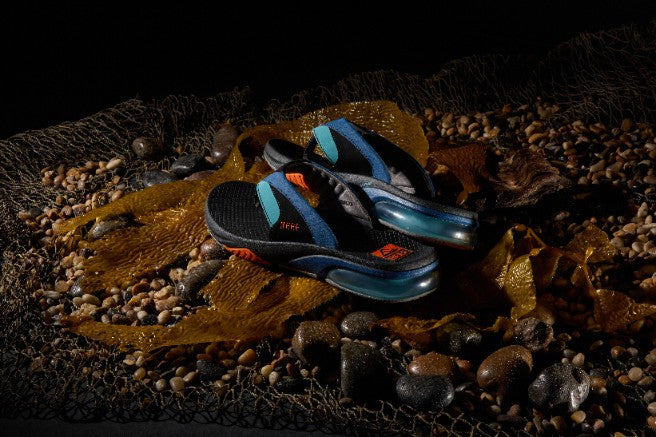 Klapki Męskie Fanning +, Blue/Black/Orange