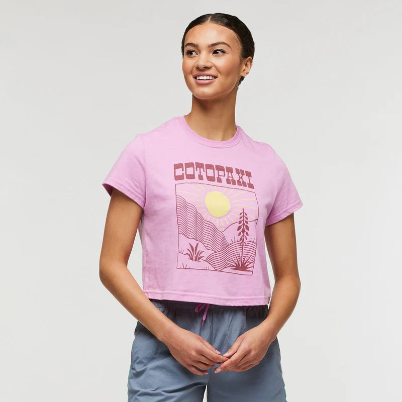 Koszulka damska Western Hills Crop T-Shirt, Orchid Bloom