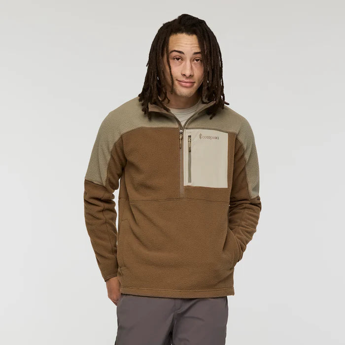 Polar Męski Abrazo Fleece Half-Zip Jacket, Stone and Dune