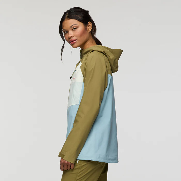 Kurtka Damska Impermeo 3L Hooded Shell Jacket, Moss And Sea Spray