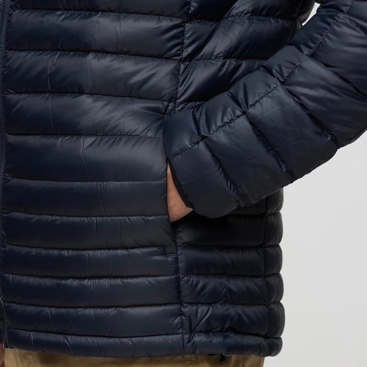 Kurtka Męska Fuego Down Hooded Jacket, Carbon Stripes