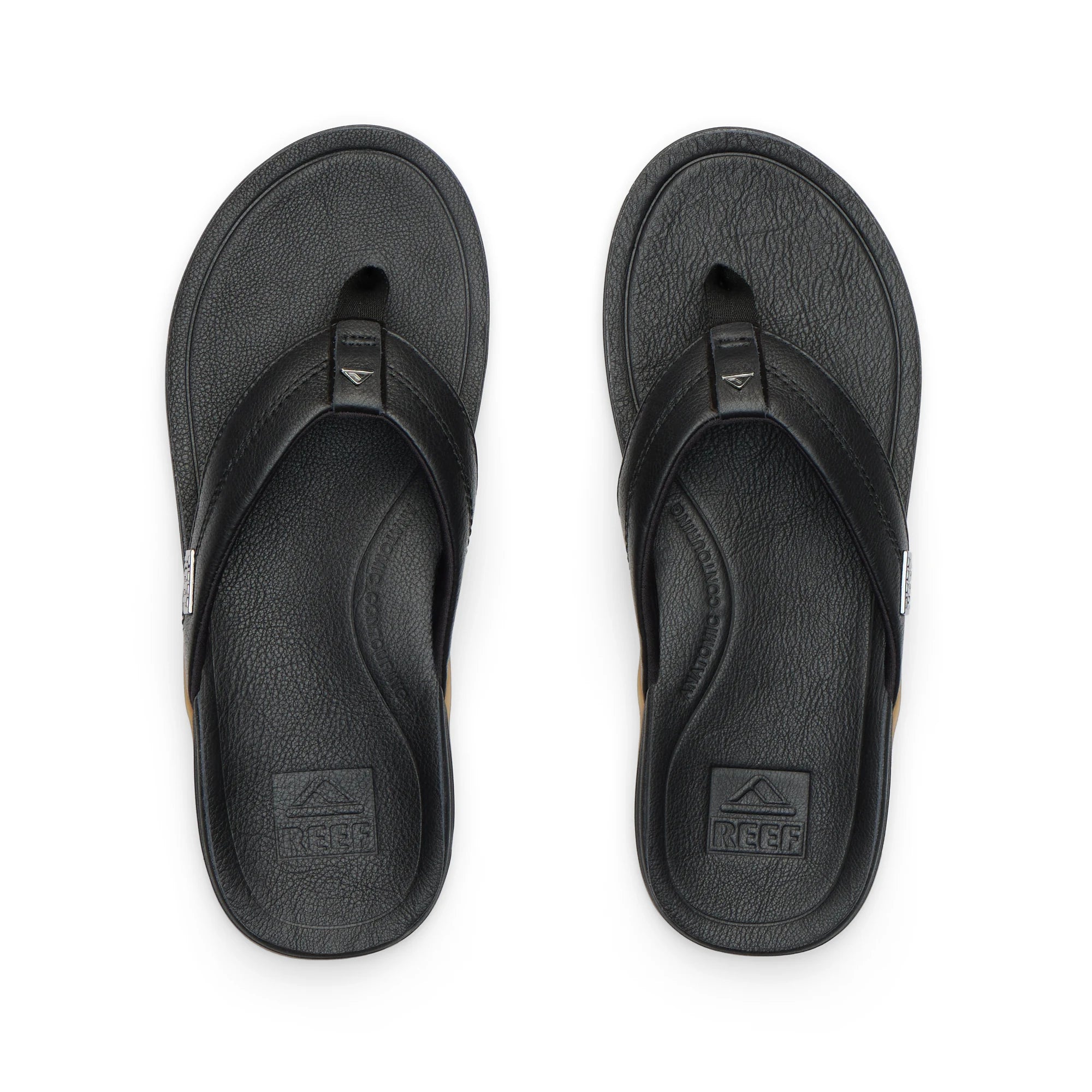 Klapki Męskie Leather Offshore, Black