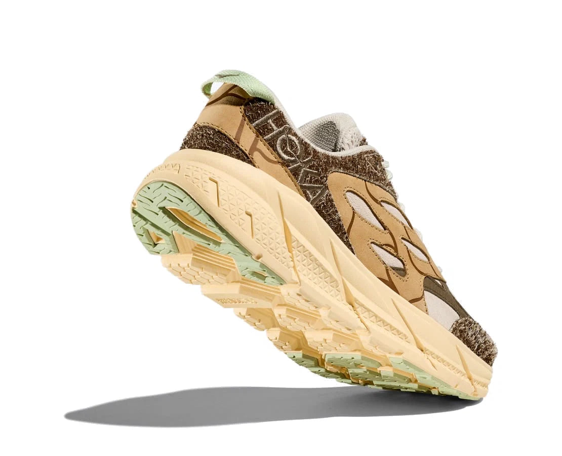 Hoka, Sneakersy Clifton L Suede, brązowe
