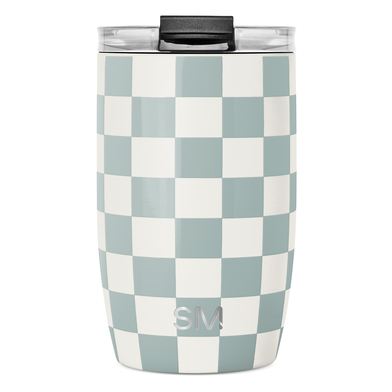 Simple Moder Kubek termiczny Voyager with Flip Lid 12oz, Sea Glass Sage Cream Checkmate