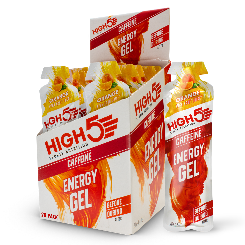 HIGH5 Żel energetyczny z kofeiną o smaku pomarańczowym 40g