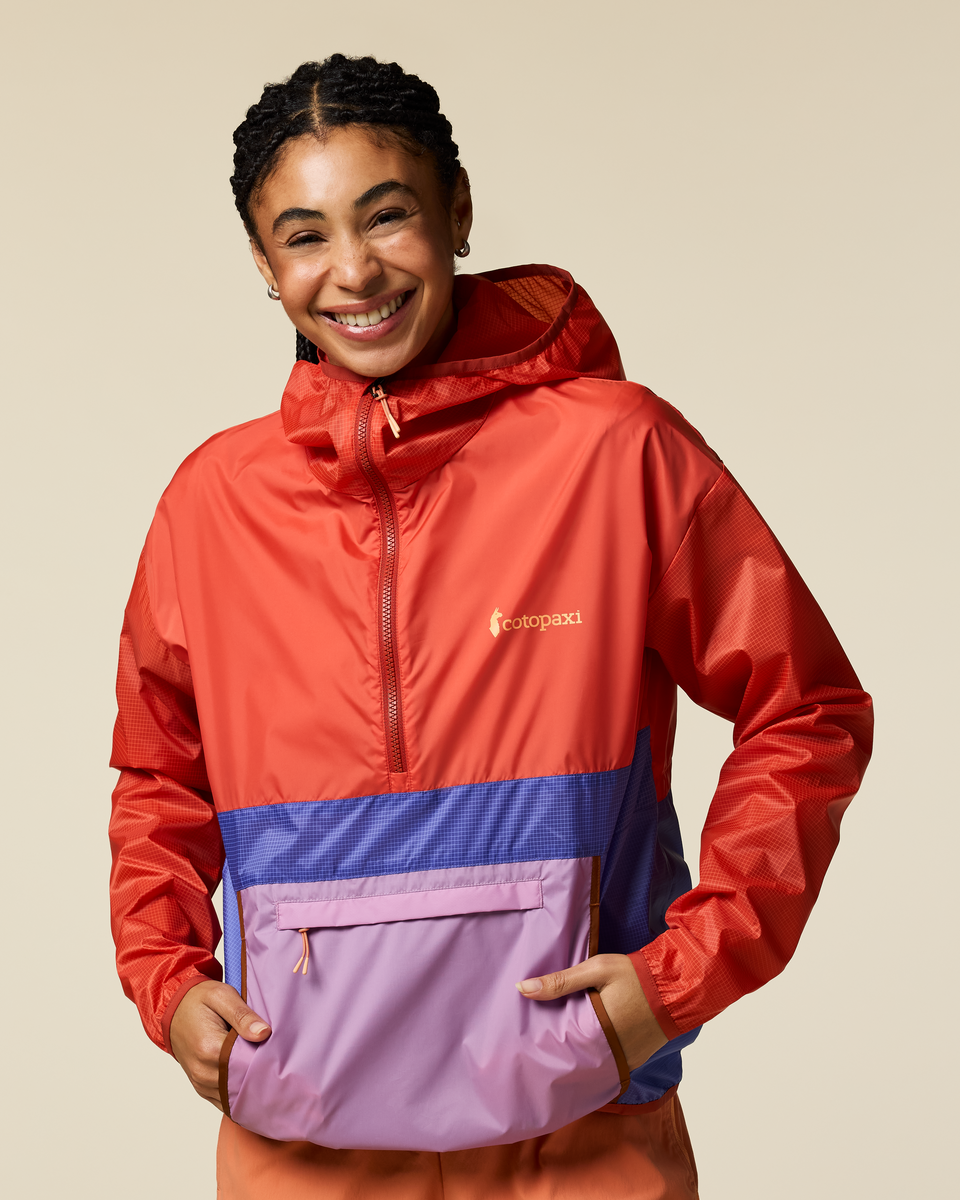 Kurtka Damska Teca Half-Zip Windbreaker, Smell the Begonias