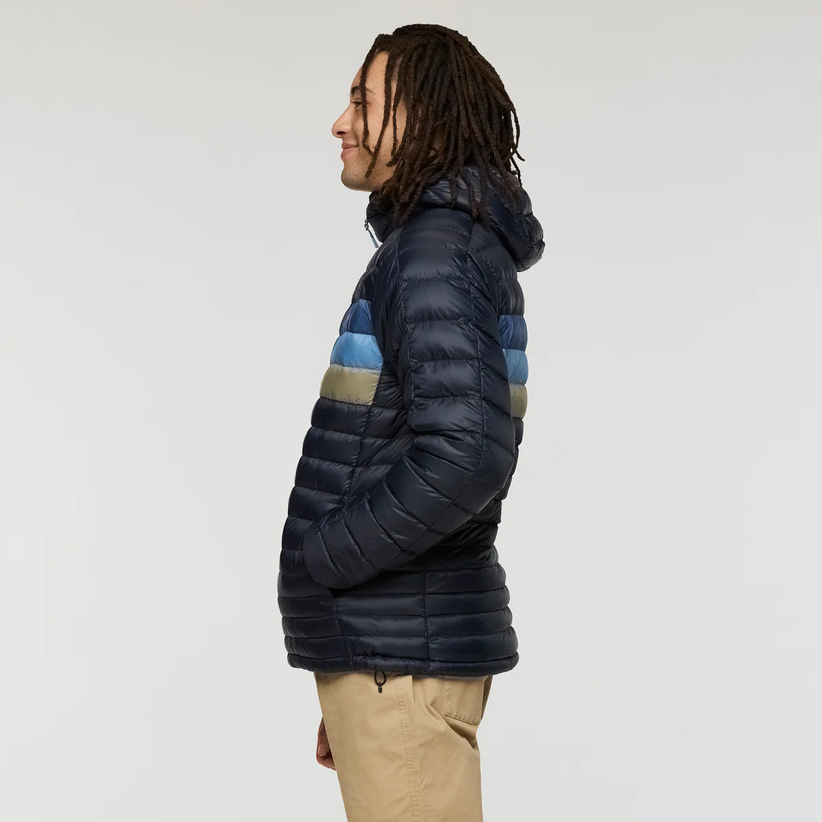 Kurtka Męska Fuego Down Hooded Jacket, Carbon Stripes