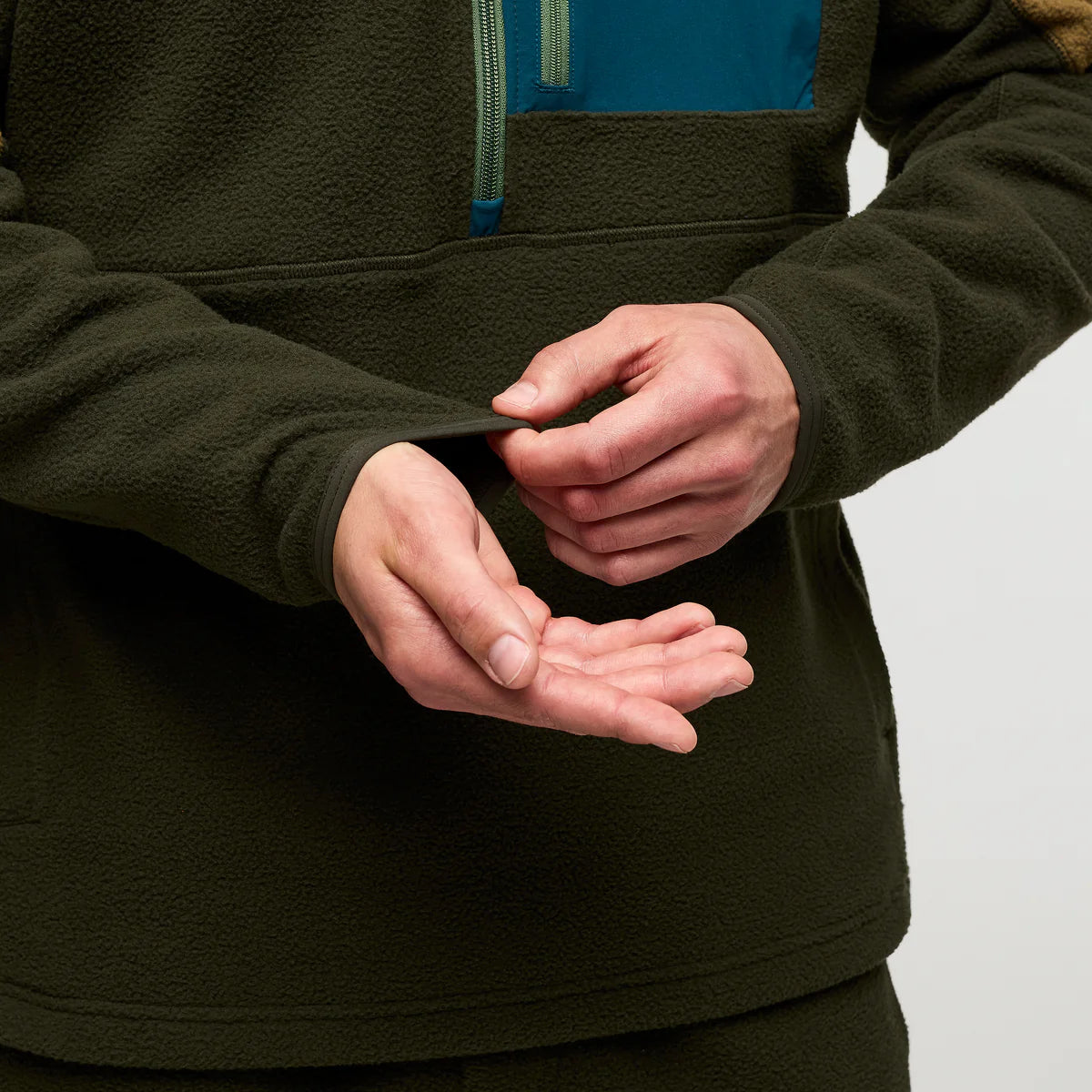 Polar Męski Abrazo Fleece Half-Zip Jacket, Live Oak and Woods