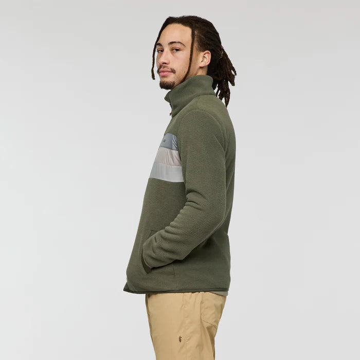 Męski Polar Teca Fleece Full-Zip Jacket,  Canteen