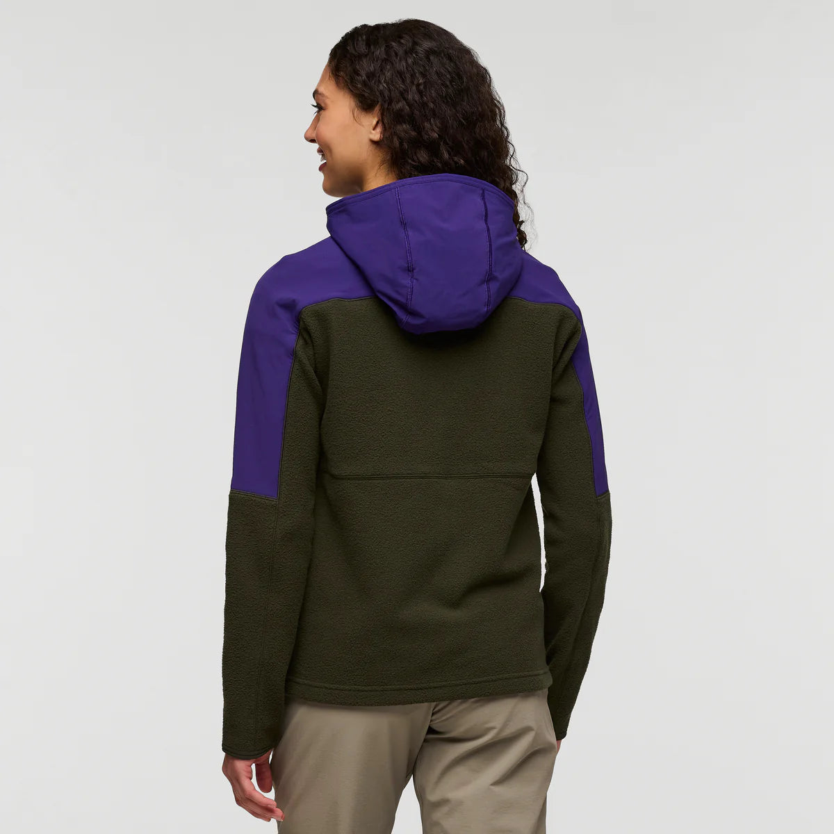 Damska Bluza Abrazo Fleece Full-Zip Jacket, Black Violet and Woods