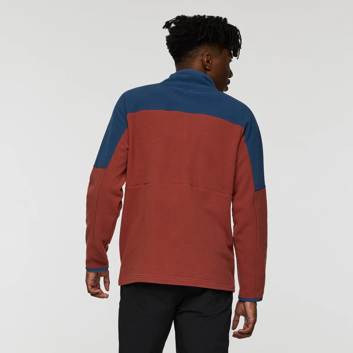Polar Męski Abrazo Fleece Half-Zip Jacket, Deep Sea and Nutmeg