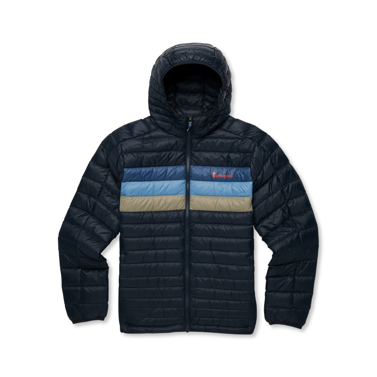 Kurtka Męska Fuego Down Hooded Jacket, Carbon Stripes