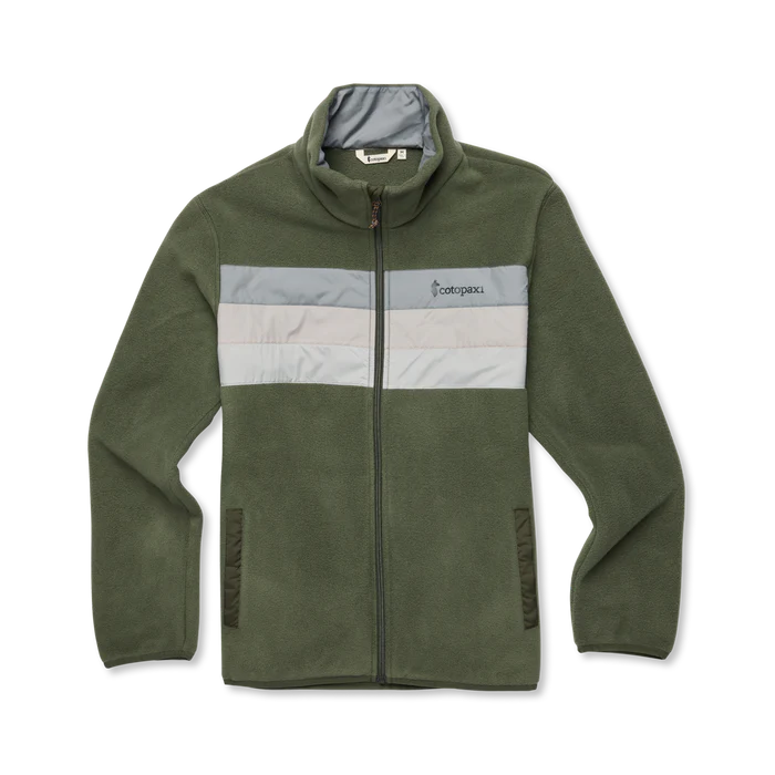 Męski Polar Teca Fleece Full-Zip Jacket,  Canteen