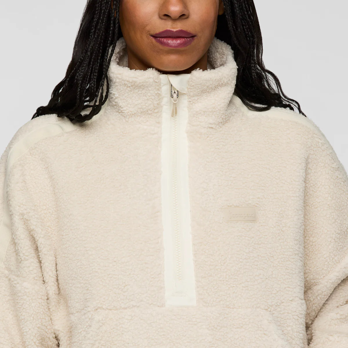 Polar Damski Bacano Fleece Pullover, Cream and Bone