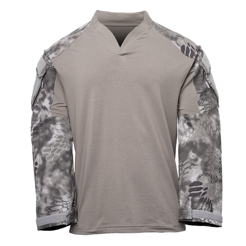 Kryptek koszulka taktyczna Kryptek Tactical LS Rugby - moro szare