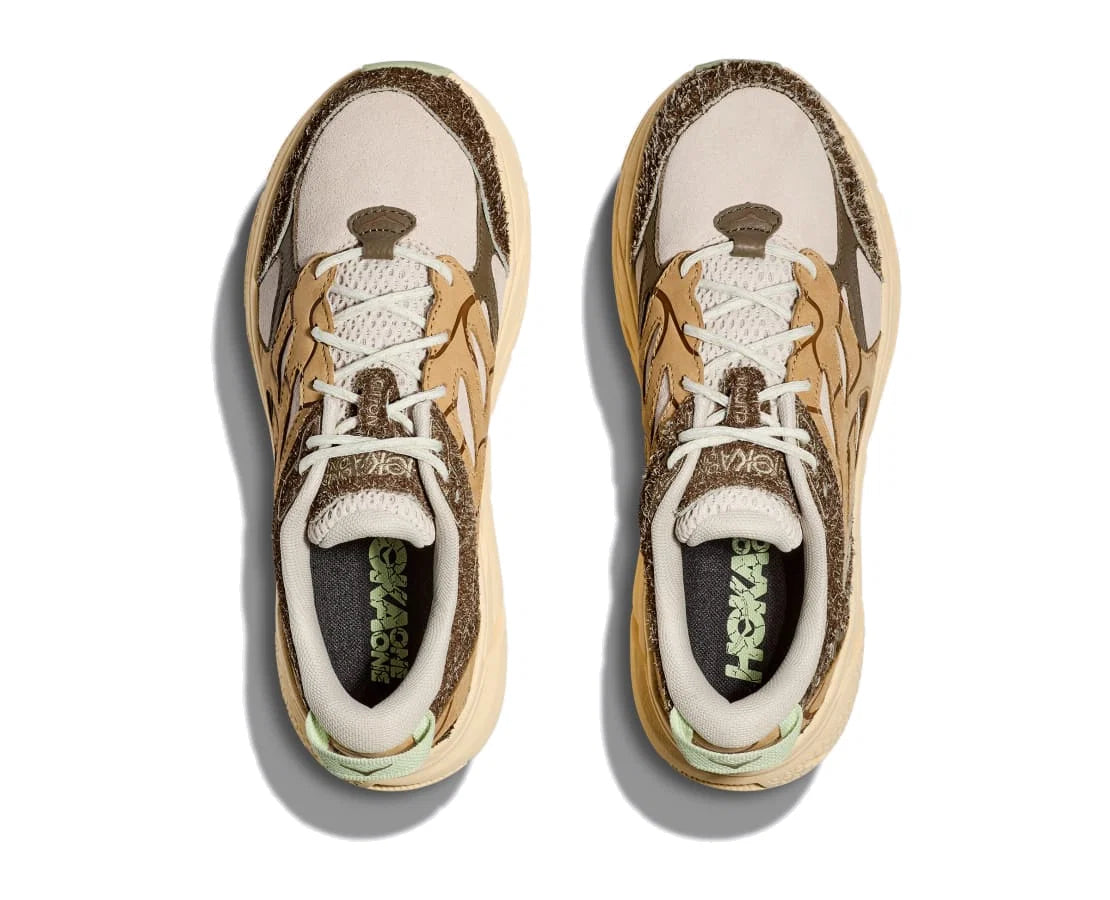Hoka, Sneakersy Clifton L Suede, brązowe