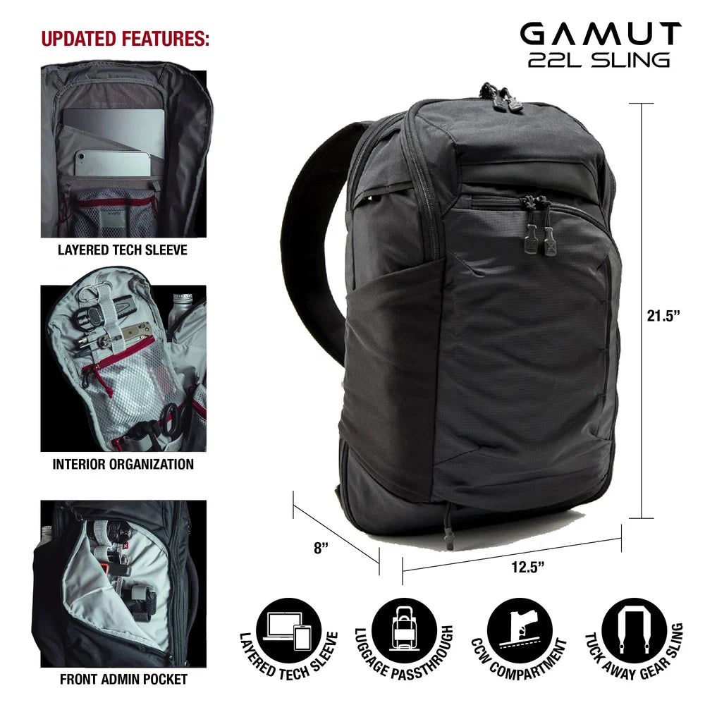 Vertx, plecak Gamut 22l Sling EDC/CCW Long Walks Pack X, szary