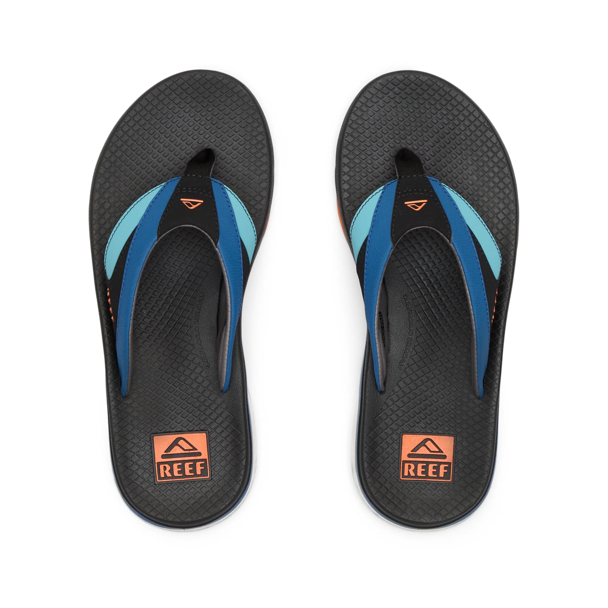 Klapki Męskie Fanning +, Blue/Black/Orange