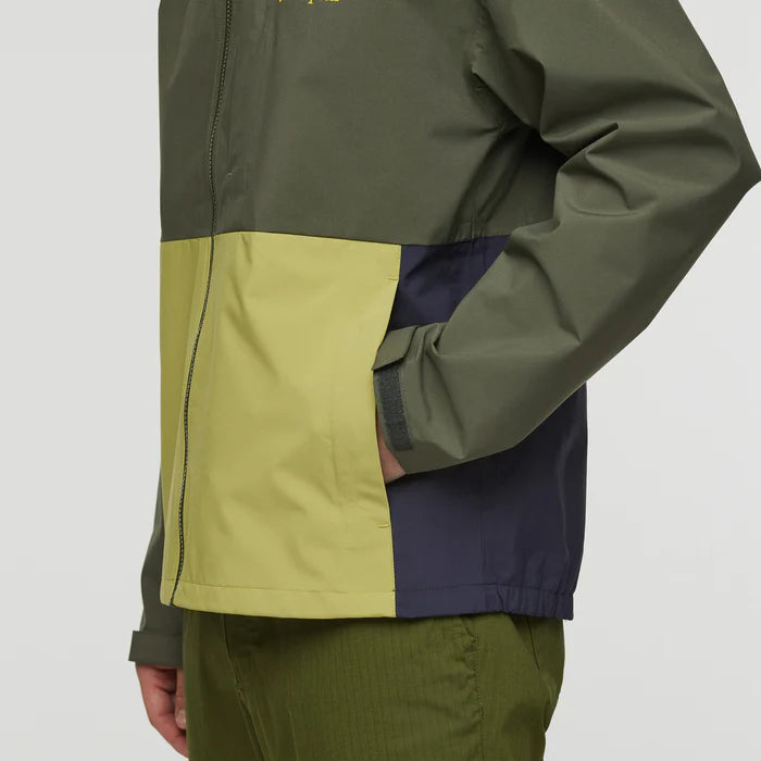 Kurtka Męska Przeciwdeszczowa Cielo Rain Jacket, Fatigue and Lemongrass